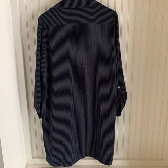 Brenda Beddome Navy Pinstripe Blazer with belt - Picture 5 of 6